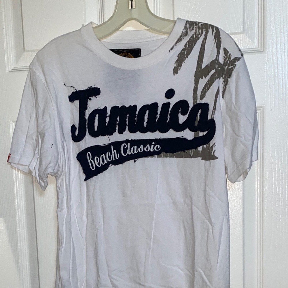 SurfClassic Jamaica White Organic cotton T-Shirt M